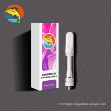 New arrivals 2021 press-in full ceramic glass vape cart BANANATIMES 0.5ml 1ml empty cbd oil cartridge packaging